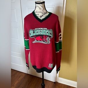 Ugly Christmas Sweater North Pole Sleighers Mens Sweater Size Medium